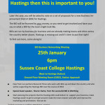 If you own, manage or run a business in Hastings then this is important to you! Business