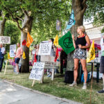 Heated protests: takes direct action at County Hall News