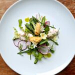 Asparagus, crab and radish salad Food & Drink